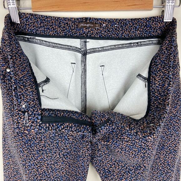 J. McLaughlin Straight Leg Stretch Pant - Navy/Orange Speckled - Picture 9 of 9